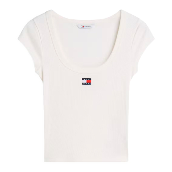 Tommy Hilfiger T-shirts hauts et polos Blanc - T-SHIRT SLIM CTEL BADGE - L - Ref 36 €
